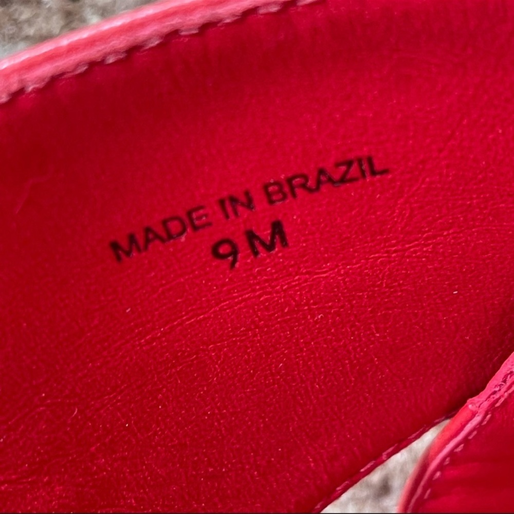 Kate Spade New York Felda Red Leather Mule Wrap Sandals Size 9m - Picture 11 of 13